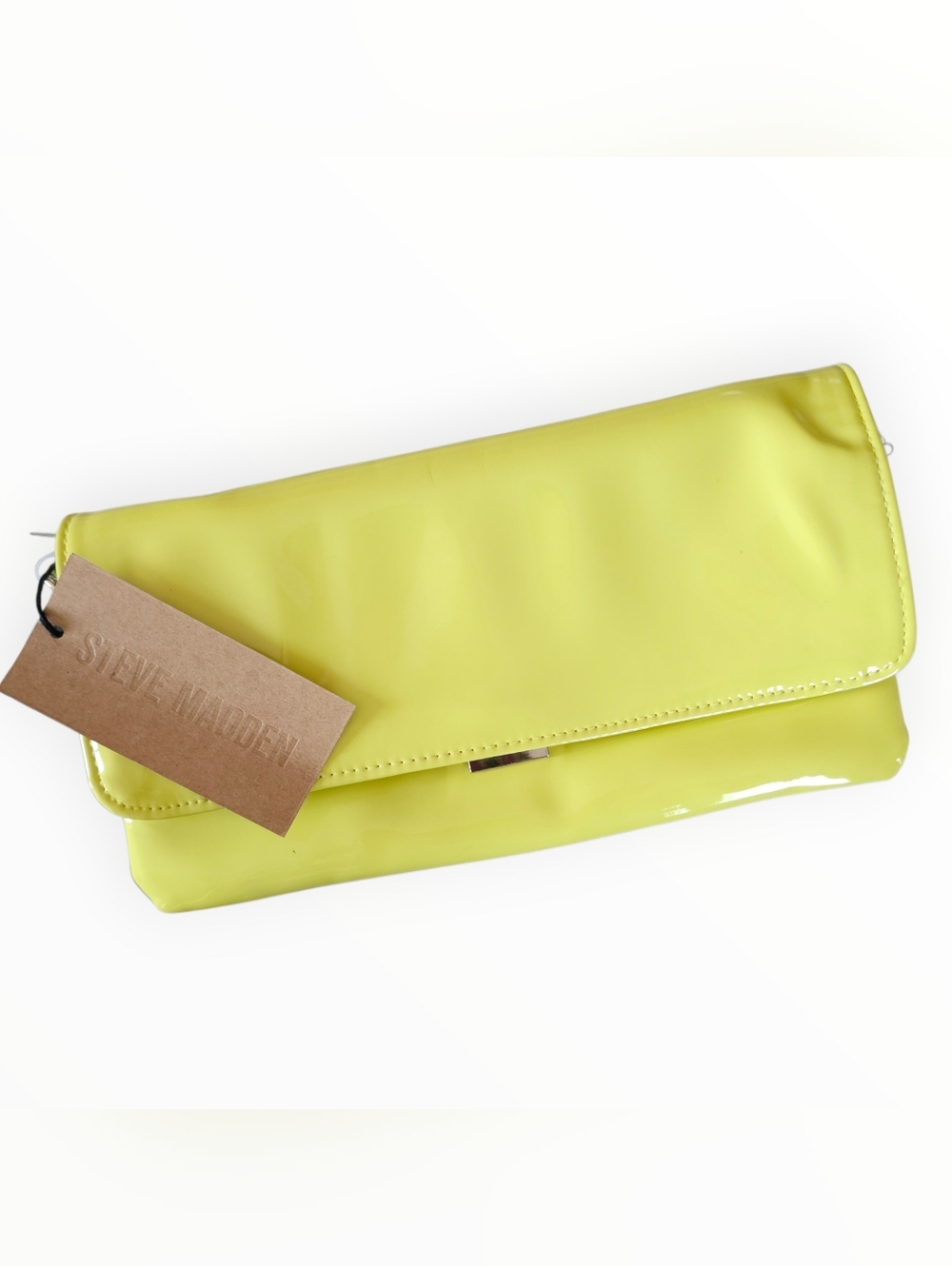 Steve Madden Bsublime Citron Clutch With Chain Croasbody
